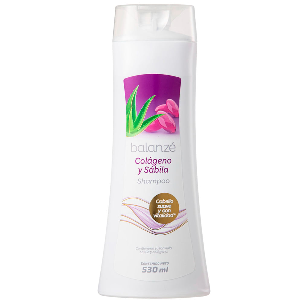 Shampoo BALANZÉ Colágeno y Sábila Frasco 530ml
