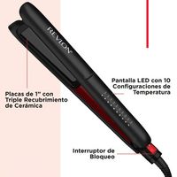 Plancha Revlon Smoothstay con Aceite de Coco RVST2211N1 Negro  (MUNDO ELECTRONICO)