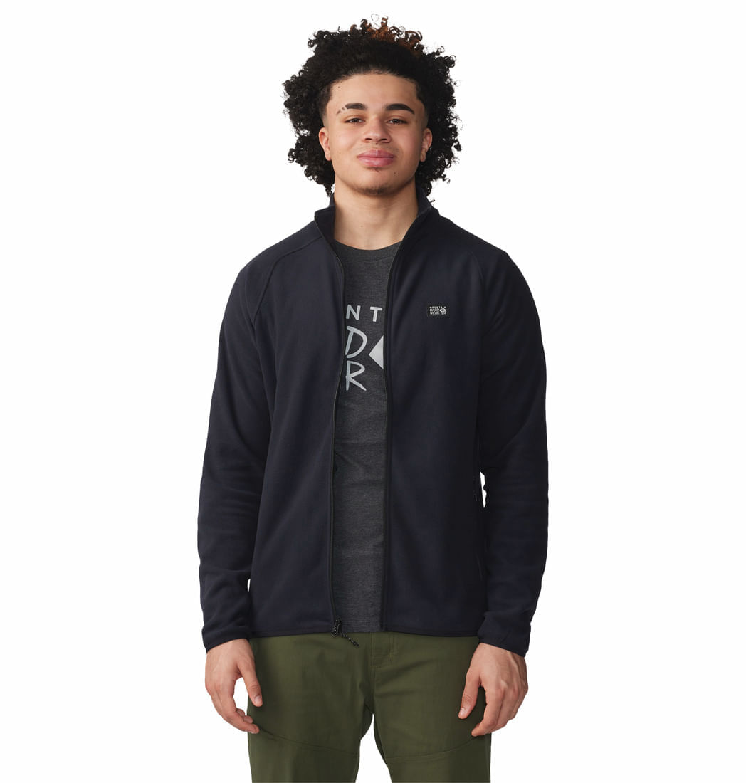 POLAR PARA HOMBRE CIERRE COMPLETO MICROCHILL™ NEGRO MOUNTAIN HARDWEAR