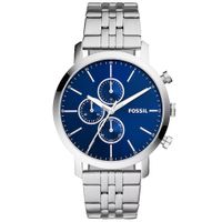 Reloj Fossil Luther BQ2686 para Hombre Cronómetro Acero Inoxidable Dial Azul