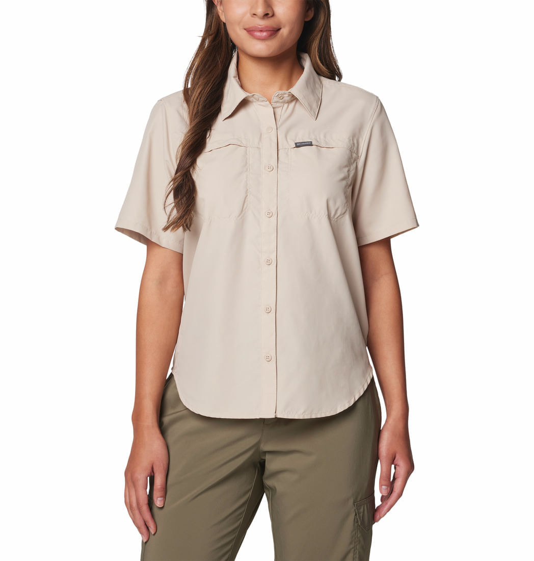BLUSA COLUMBIA MANGA CORTA SILVER RIDGE™ 3.0 BEIGE PARA MUJER