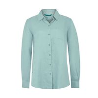 BLUSA MANGA LARGA PARA MUJER LINO ORGÁNICO LIRIO CELESTE ROCKFORD