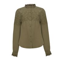 BLUSA MANGA LARGA PARA MUJER ALGODÓN ORGÁNICO LHOTSE VERDE ROCKFORD