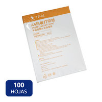 Paquete de 100 hojas térmicas sueltas A4 210x297mm