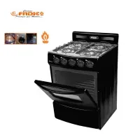 Cocina con respaldar Negro y Horno 20 Sami 4H