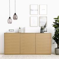 Aparador Moderno Mikela 3 puertas color Roble TU MESITA