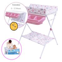 Bañera Ebaby Cambiador MAXI 830-1 Rosado
