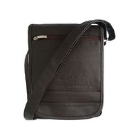 Morral de Negocios Marron Casual Hombre Portatablet 11pulg (28×22×5) Cuero Liso