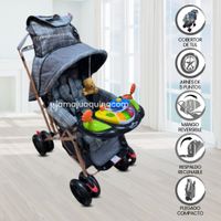 Coche Cuna «SHABERT GOLD» Azul Oscuro - copy