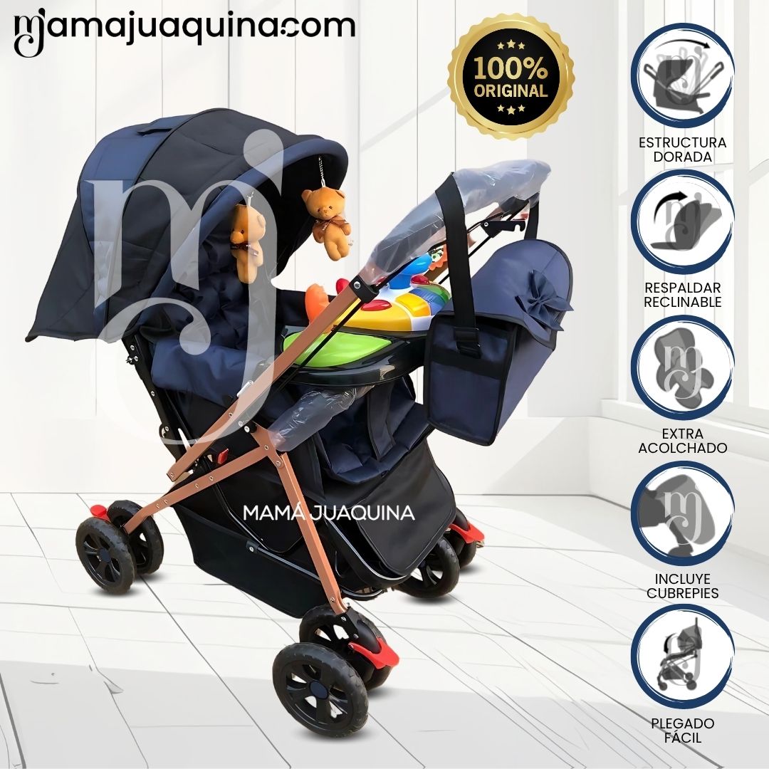 Coche Cuna «SHABERT GOLD II» Azul