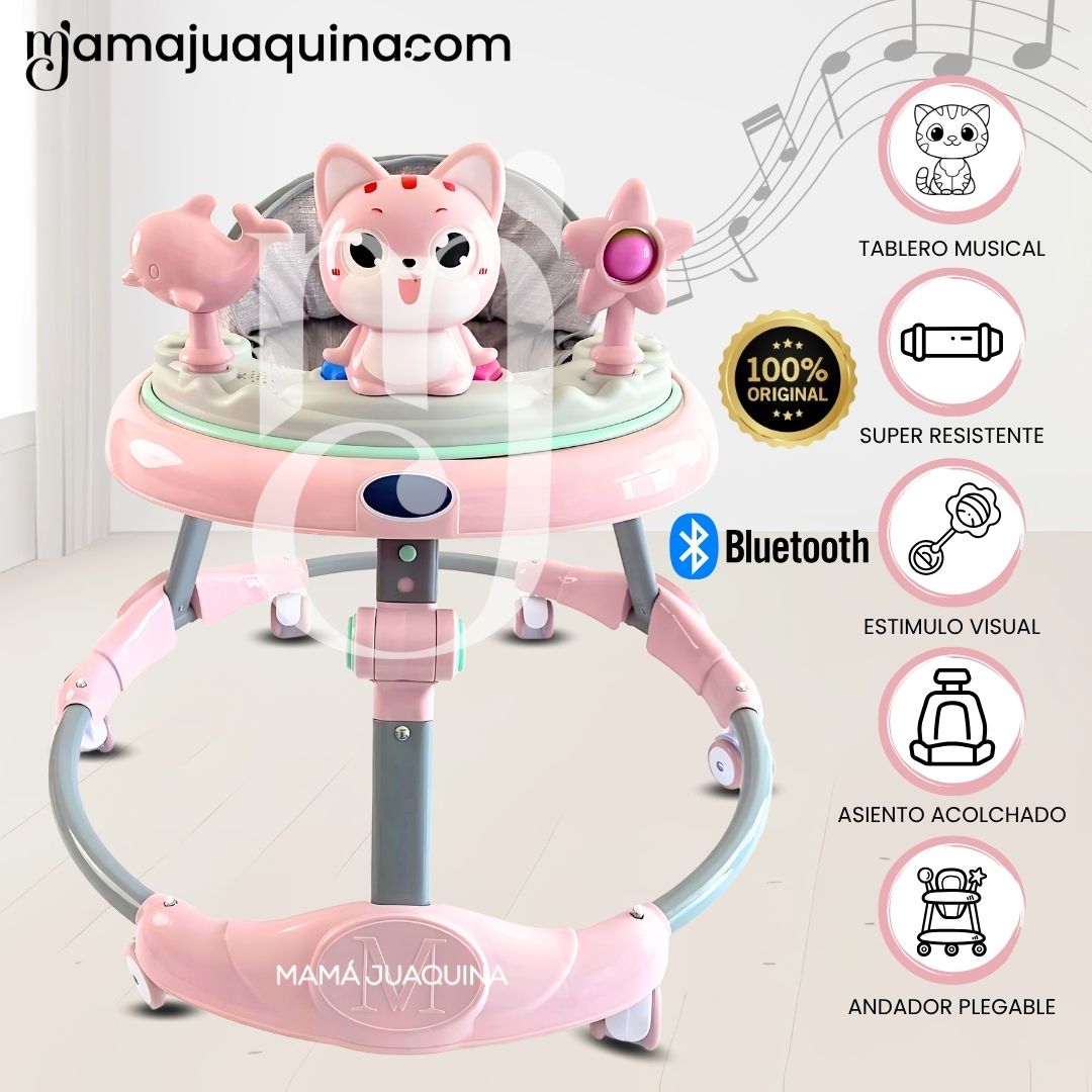 Andador Musical «CATWALK» con Bluetooth Rosa