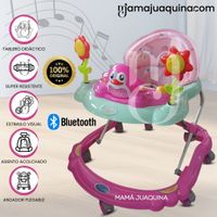 Andador Musical «HAPPY PENGUIN II» con Bluetooth Fucsia
