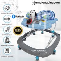 Andador Musical «SNOOPY MUSIC» con Bluetooth Celeste