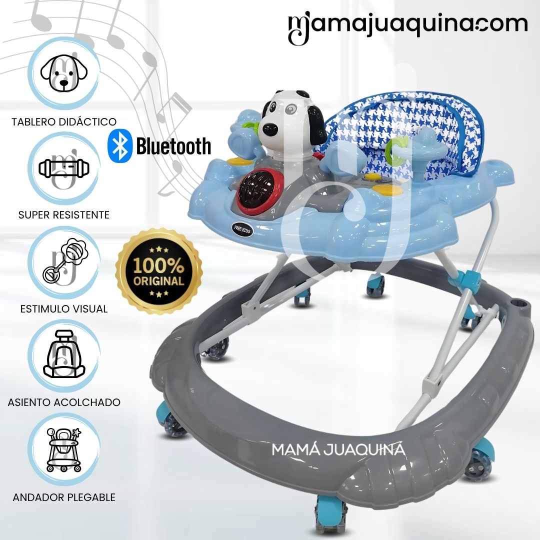 Andador Musical «SNOOPY MUSIC» con Bluetooth Celeste