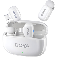 BOYA Mini-13 Micrófono Inalámbrico USB-C Lightning Blanco Para iPhone