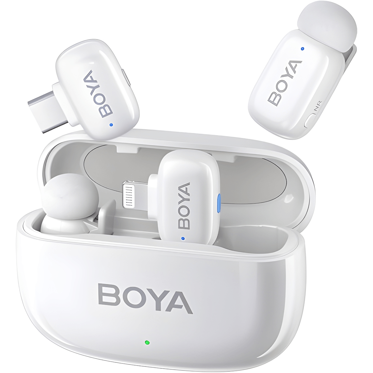 BOYA Mini-13 Micrófono Inalámbrico USB-C Lightning Blanco Para iPhone