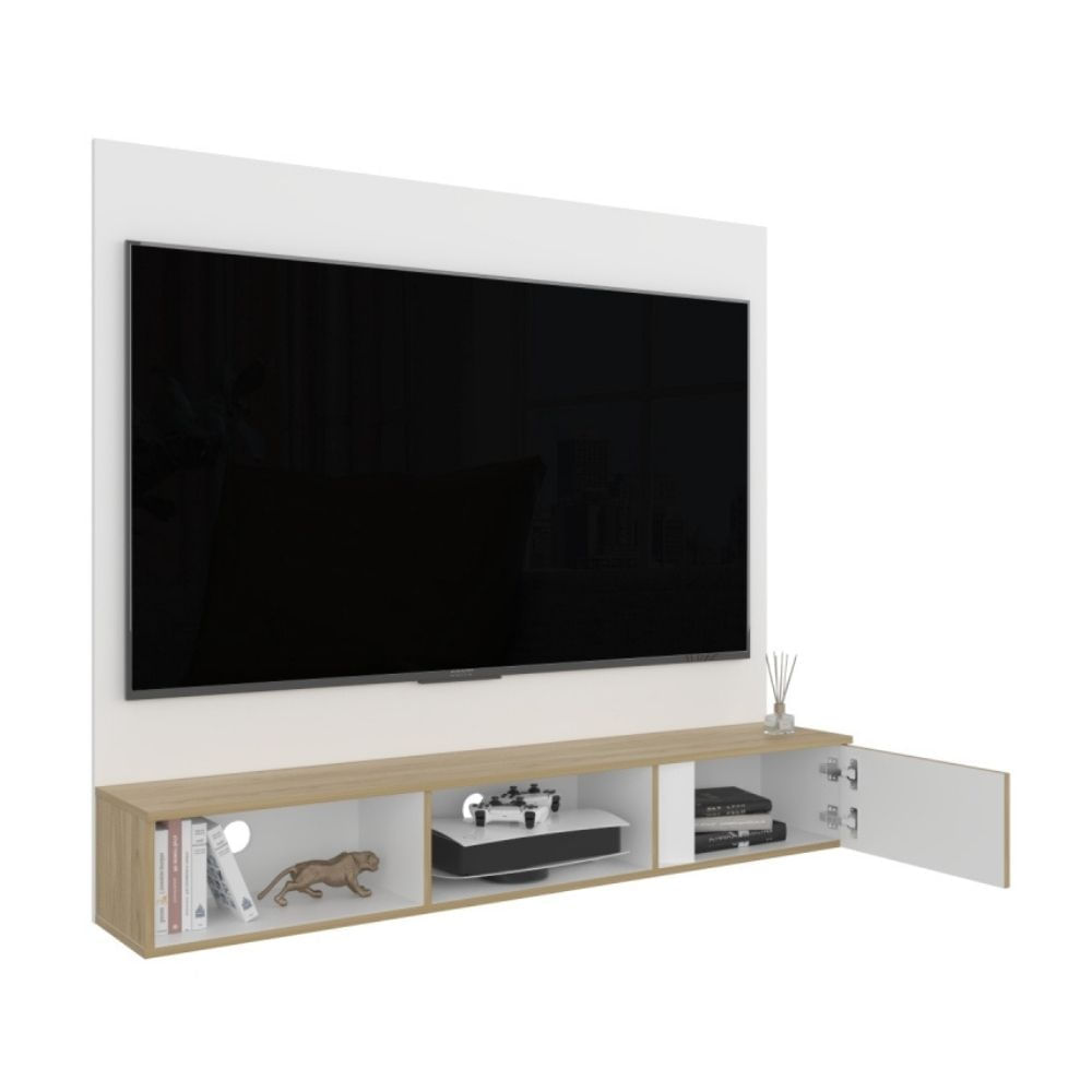 Panel de TV 65"" Dassel 1 Puerta Blanco Fresno