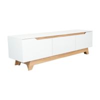 Mesa para TV 80"" Woodall 2 Puertas Blanco Fresno
