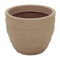 Maceta con Plato Tramontina Inca 38cm Granito Arena