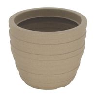 Maceta con Plato Tramontina Inca 32cm Granito Arena
