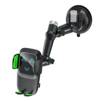 Soporte de celular para tablero de auto diseño brazo de fácil instalación y uso, negro