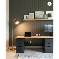 Escritorio Gamer de Melamina Malva Negro 180cm