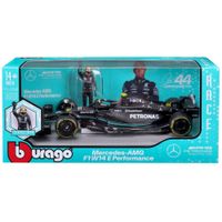 Coleccionable Mercedes con Figura Lewis 1:24 BBURAGO (Modelos Aleatorios)