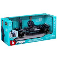 Coleccionable Mercedes con Figura Rusel 1:24 BBURAGO 18-28037