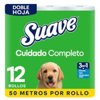 Papel Higiénico SUAVE Cuidado Completo 50mts Paquete 12un