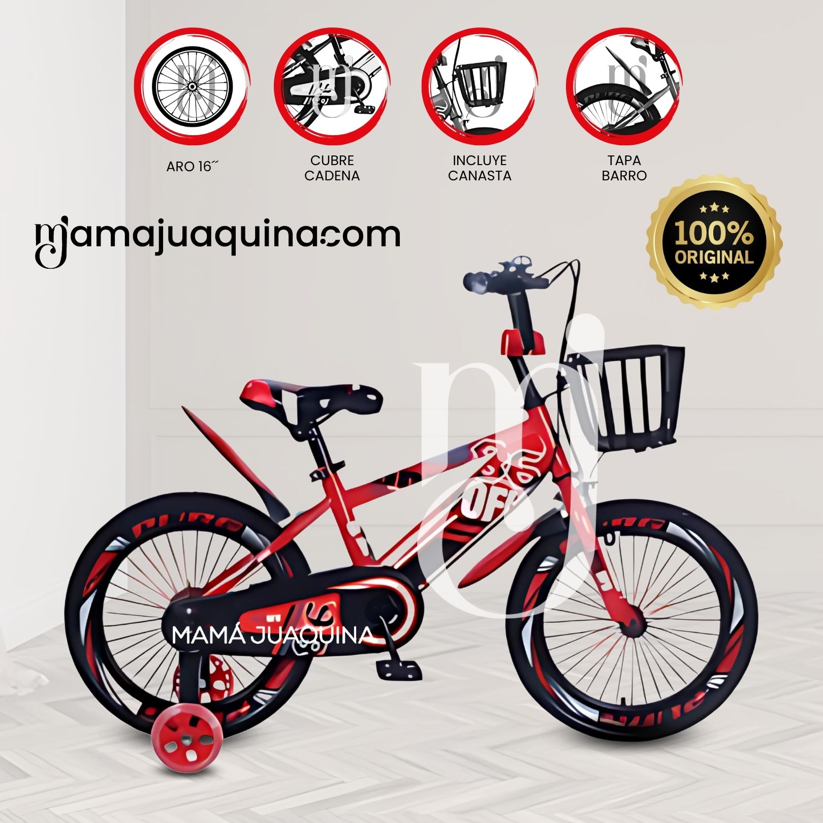 Bicicleta Para Niño «OP RACER» Aro 16 Rojo