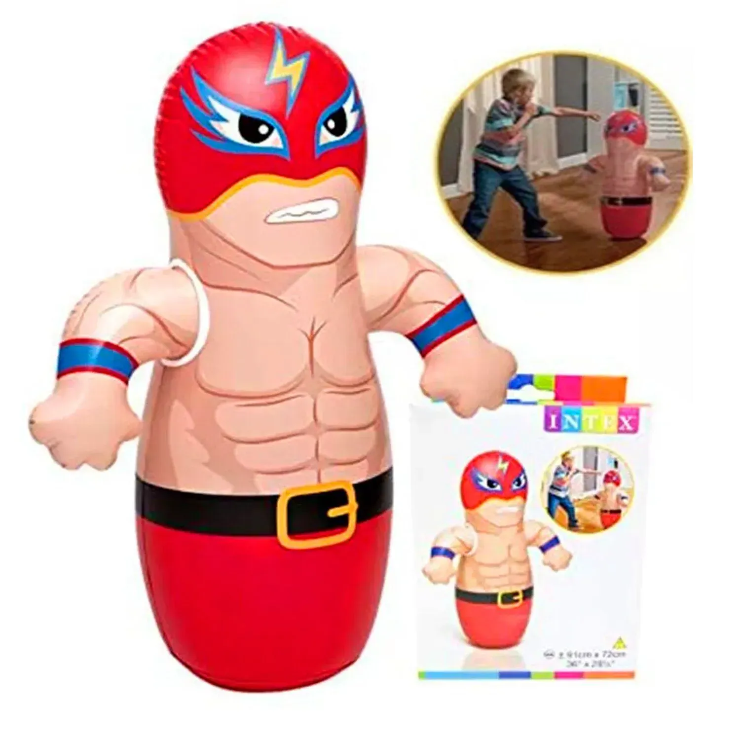 Porfiado Boxeador Inflable Rojo