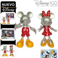 Set de Figuras Articulables  Disney Mickey y Minnie Platinado