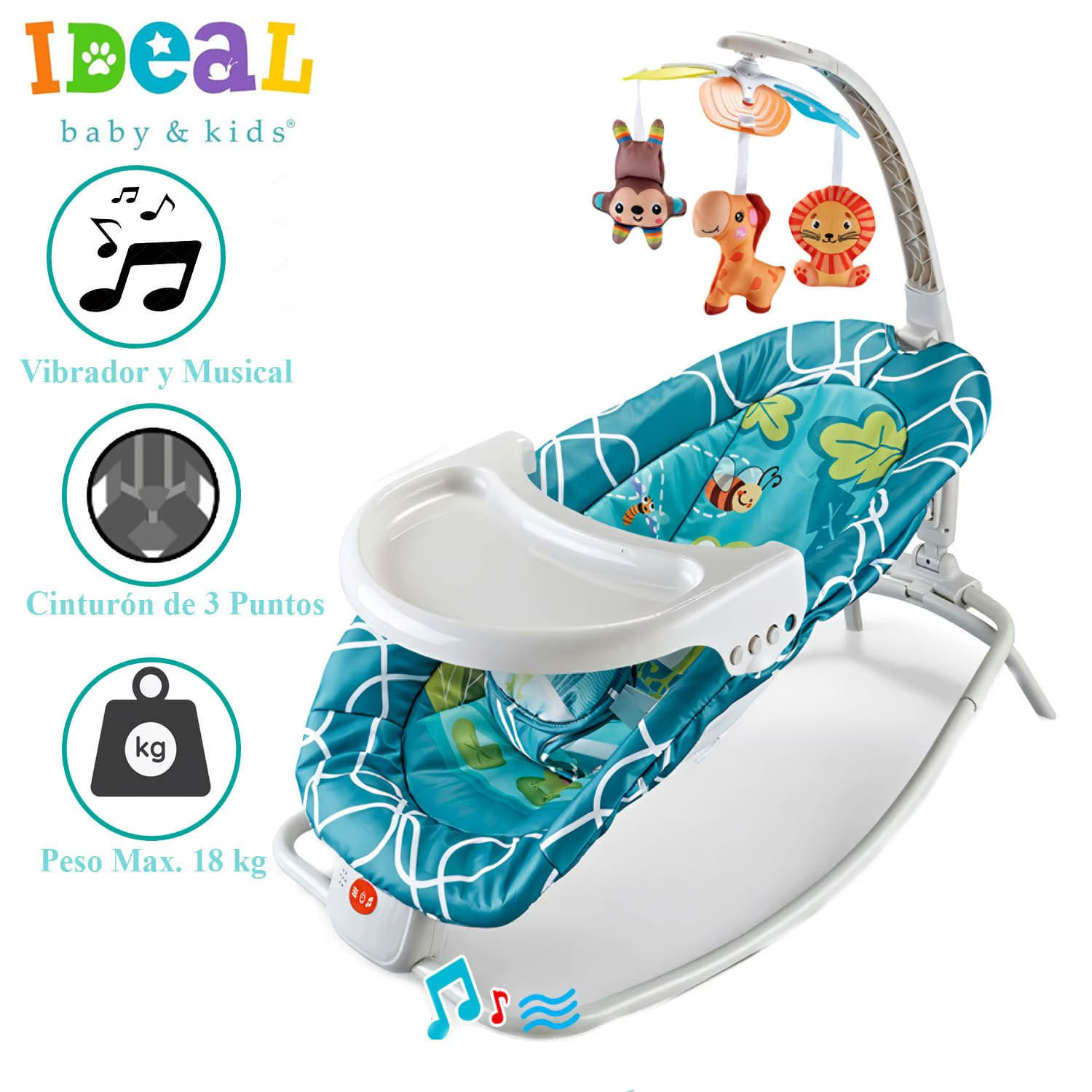 Silla Ideal Musical y Mecedora Ocean Niño