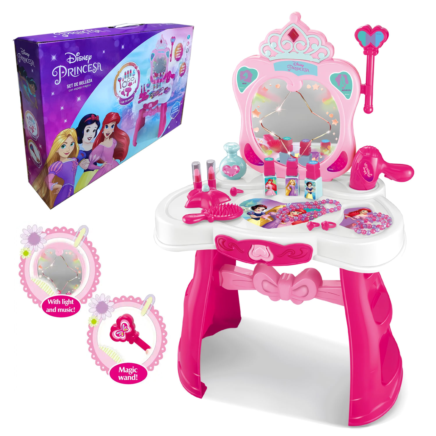 Set de Belleza Disney princesas Musical Luces y a Sensor T1