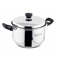 Olla Acero 24cm Clasica con Tapa de Acero Inoxidable-10116264 (JYA)