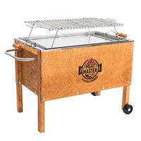 Caja China Meat Master Inoxidable Mediana + Parrilla de Varillas Inoxidable