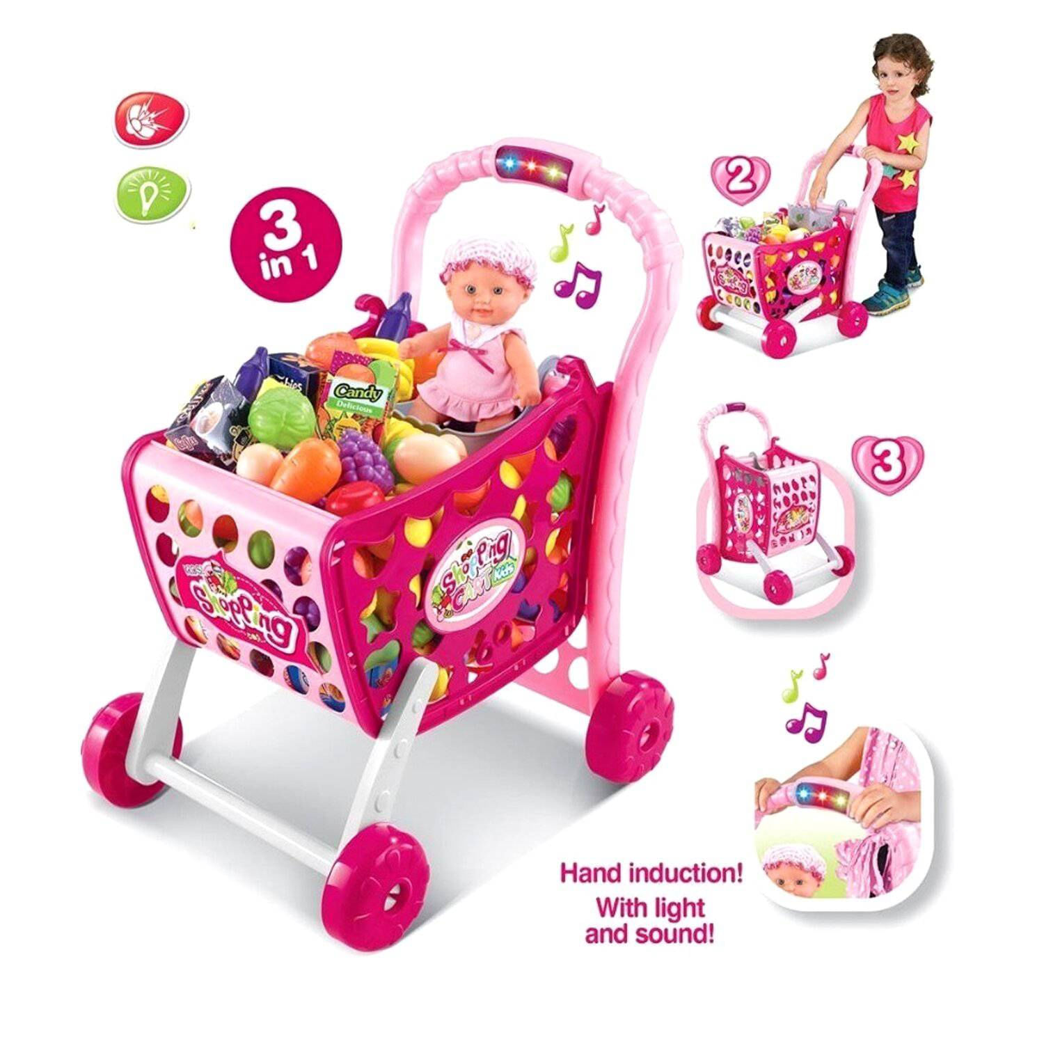 Juguete Coche de Compras con Accesorios 3 en 1 008-903