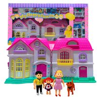 Juguete Casa de Muñeca Amoblada Mi Familia Feliz Con Luz 16328