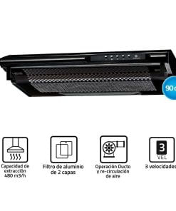 Campana Extractora Indurama 90 cm CEI-902NE Negro (oferta)