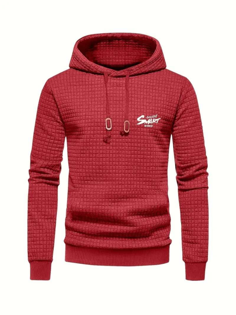 Sudadera con Capucha Rojo de Invierno Hombre Talla M (Mediano) Textil Importado
