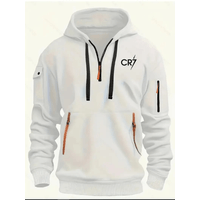 Sudadera con Capucha Blanco de Invierno Hombre Chompa Talla M (Mediano) Textil Importado - copy