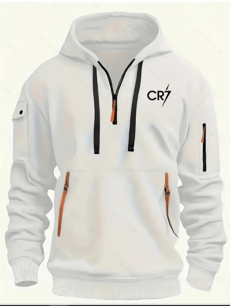 Sudadera con Capucha Blanco de Invierno Hombre Chompa Talla M (Mediano) Textil Importado - copy