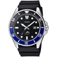 Reloj Casio Duro Marlin MDV-106B-1A1V Fecha Acuático Correa De Resina Negro