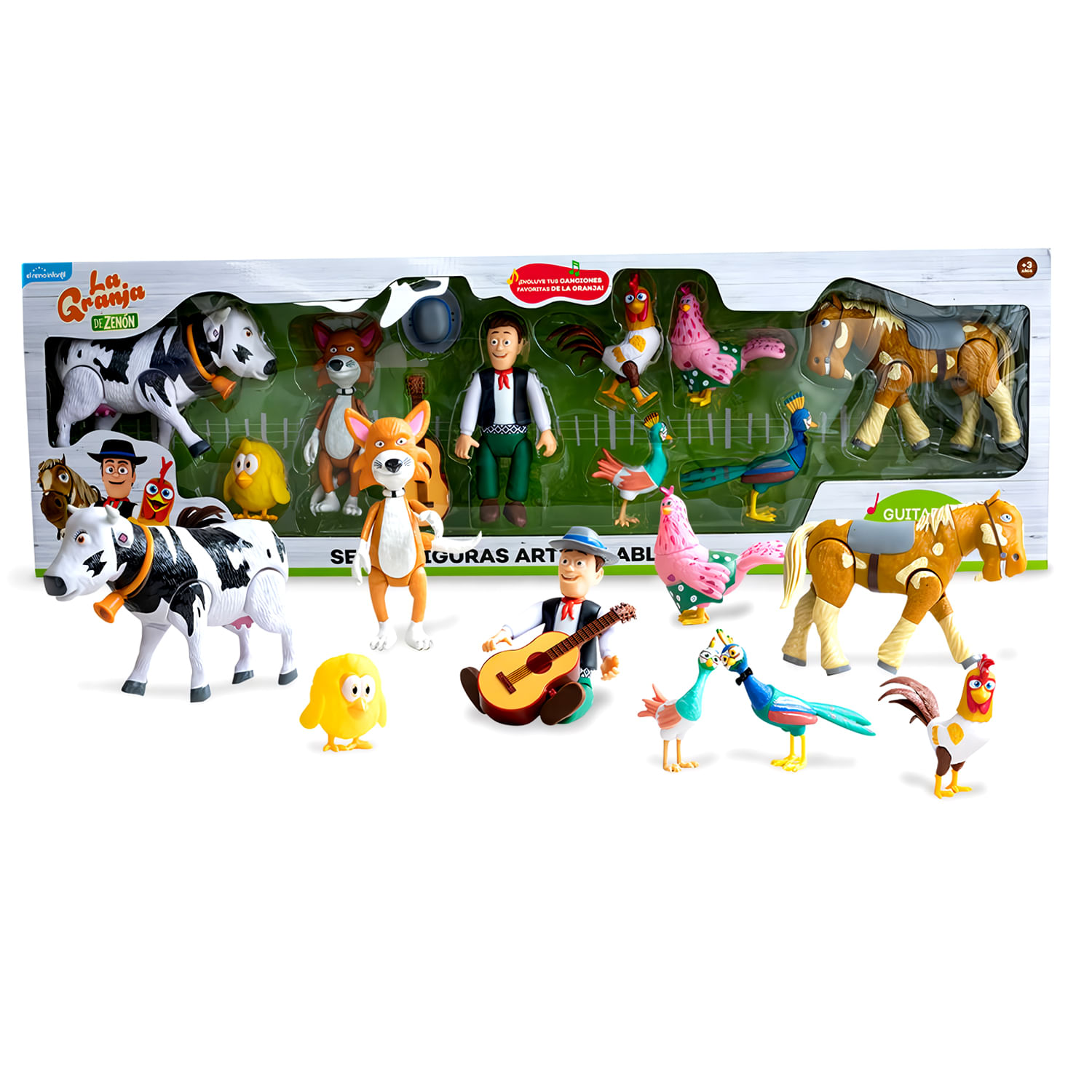 Set de Figuras Articulables La Granja de Zenón 10 Piezas GZM-10