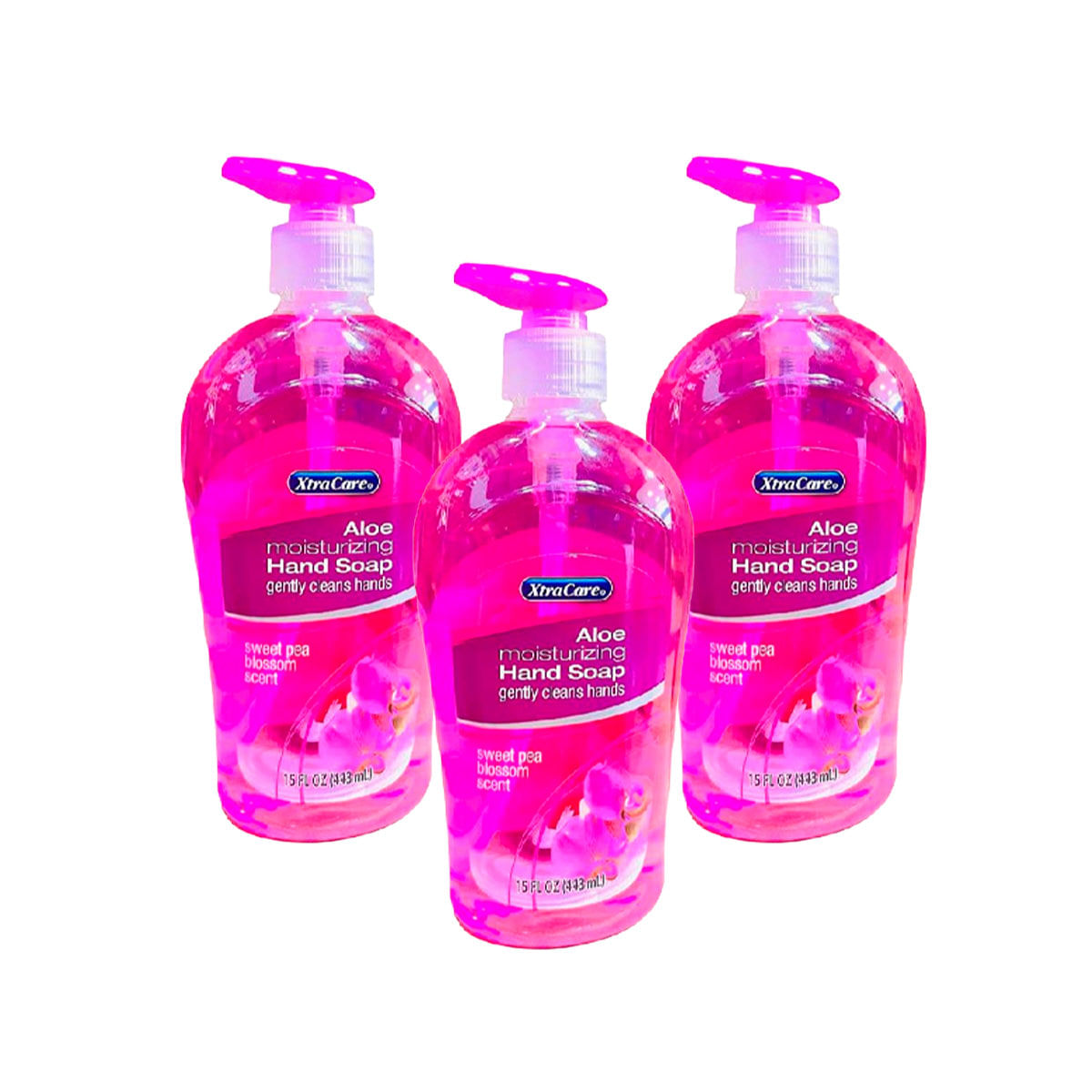 Jabon Liquido Para Manos De Rosas 443ml Xtracare 3 Und