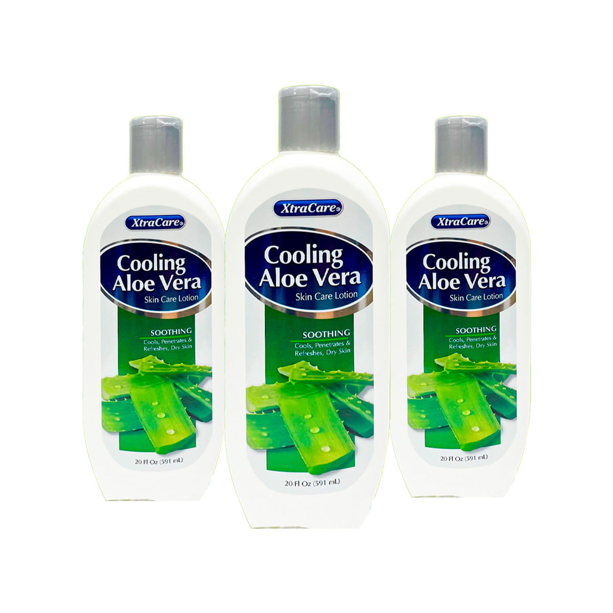 Crema Corporal Cooling Aloe Vera 591ml Xtracare 3 Und