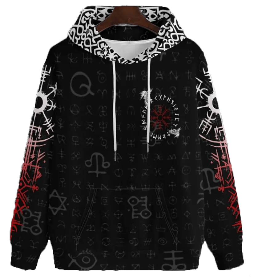 Sudadera con Capucha Negro Hombre Urbano Invierno Talla M (Mediano) Textil Importado