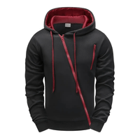 Sudadera con Capucha Negro Hombre Urbano Chompa Invierno Talla M (Mediano) Textil Importado