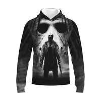 Sudadera con Capucha Negro Hombre Invierno Chompa Urbano Talla S (Small) Textil Importado
