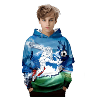 Sudadera con Capucha Celeste Hombre Chompa Invierno Talla 13-15 años  Textil Importado